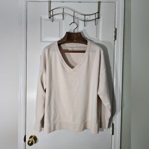 Lucky Brand Women's V-Neck Softgirl Boxy Sweater